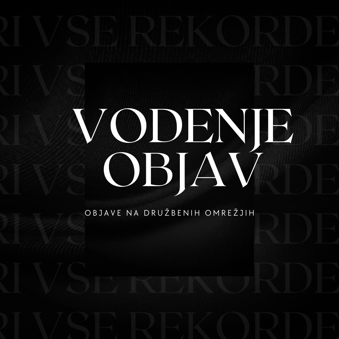 Objave na družbenih omrežjih